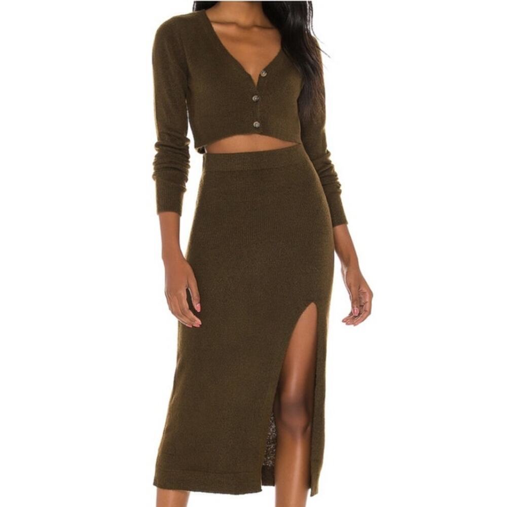 L’Academie Drew Midi Skirt Size Medium
